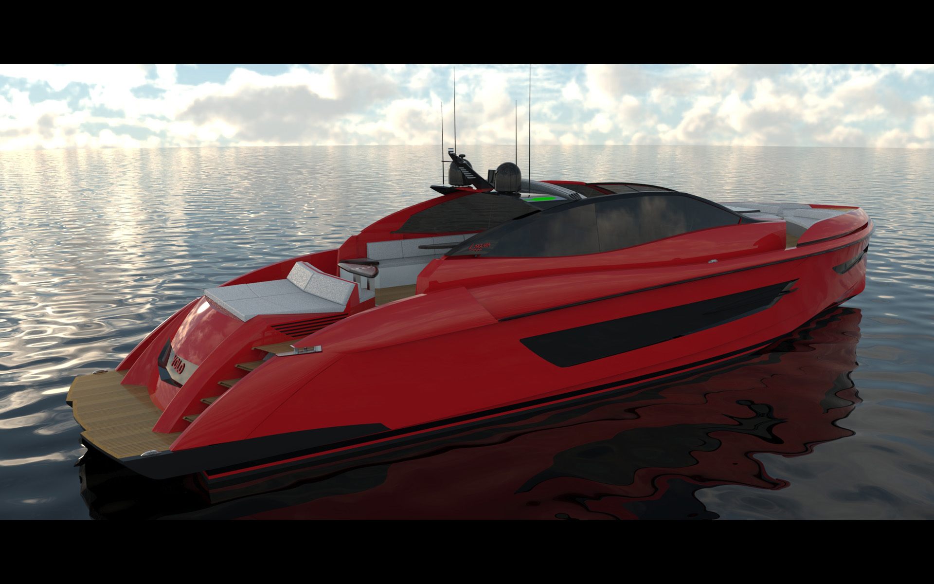 Red Yacht - HD Wallpaper 
