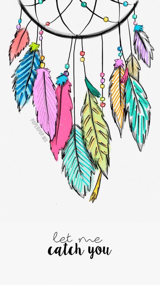 Wallpaper, Background, And Colors Image - Colorful Dream Catcher Drawings - HD Wallpaper 
