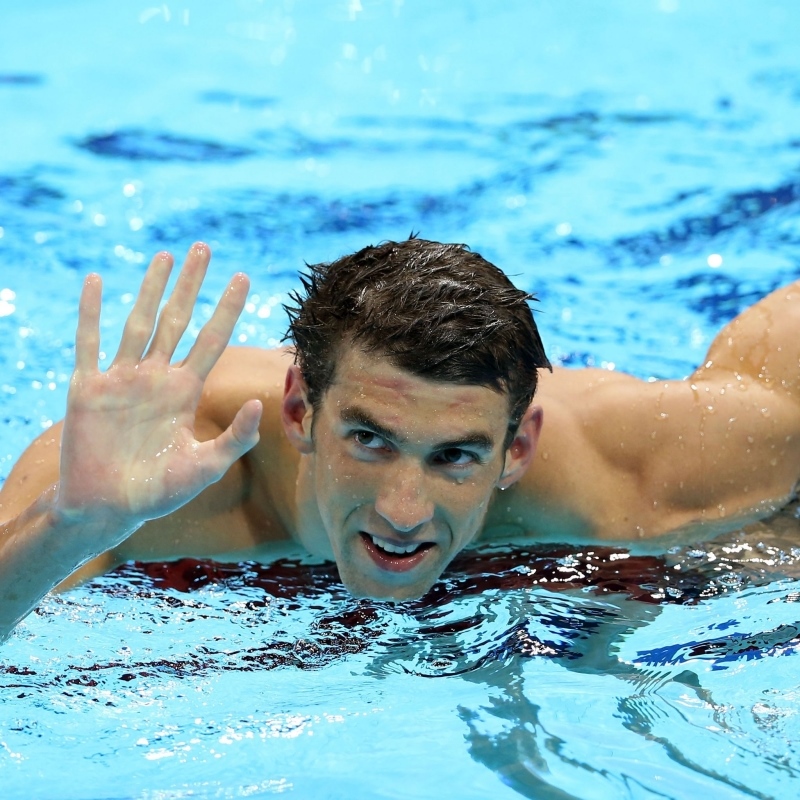 Swimmer Michael Phelps - Пальцы Майкла Фелпса - 800x800 Wallpaper