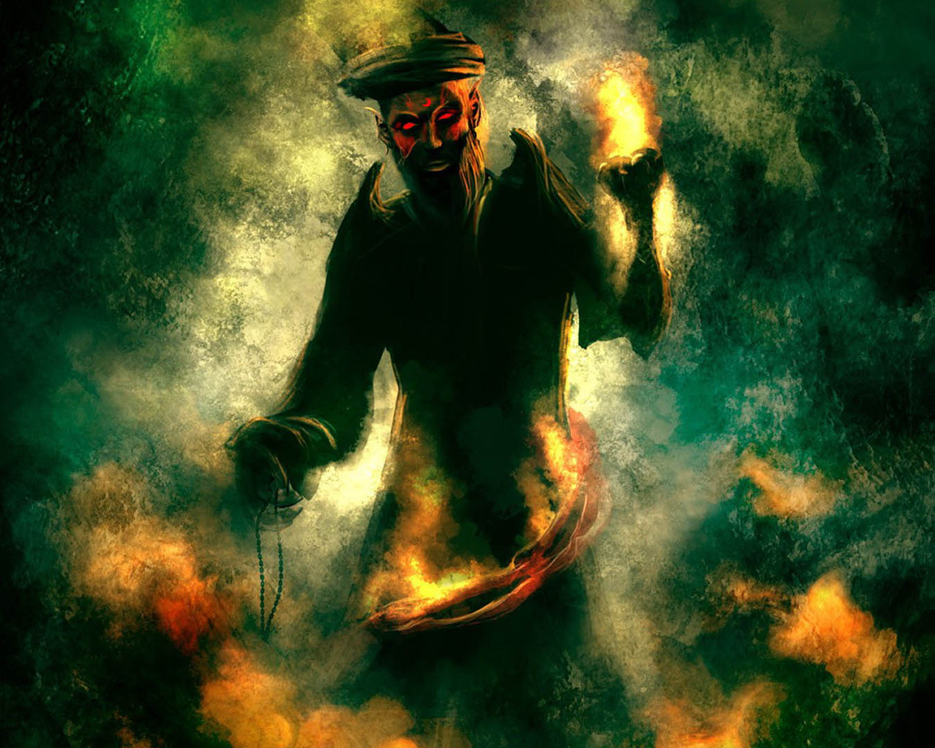 Fire Wizardfantasy Monsters Wallpaper Image - Shadow Wizard - HD Wallpaper 