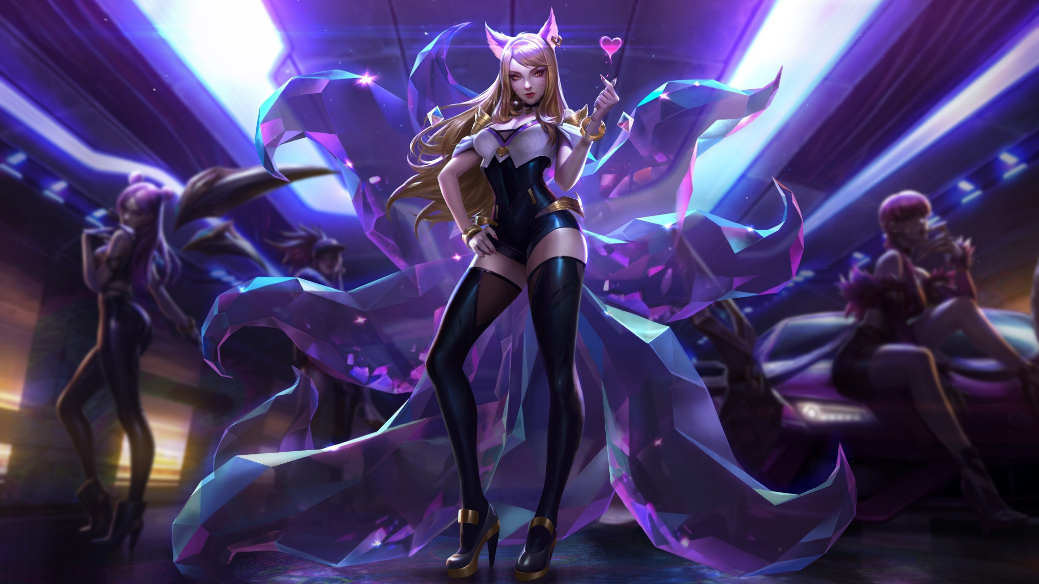 Elf, Ahri, Hot Character, League Of Legends, Online - Lol Skin K Da - HD Wallpaper 