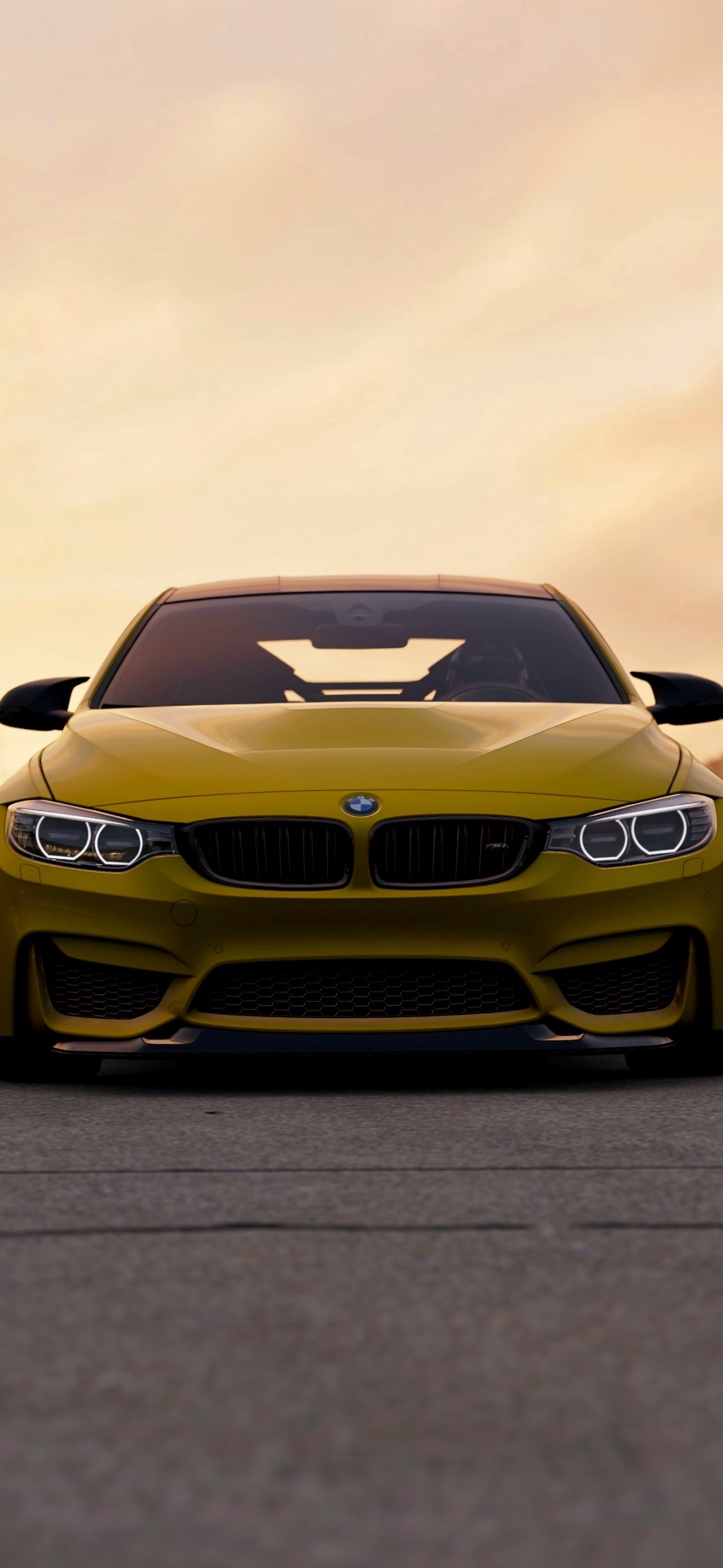 Bmw M3, Yellow, Front View, Luxury Cars - Bmw M4 - HD Wallpaper 