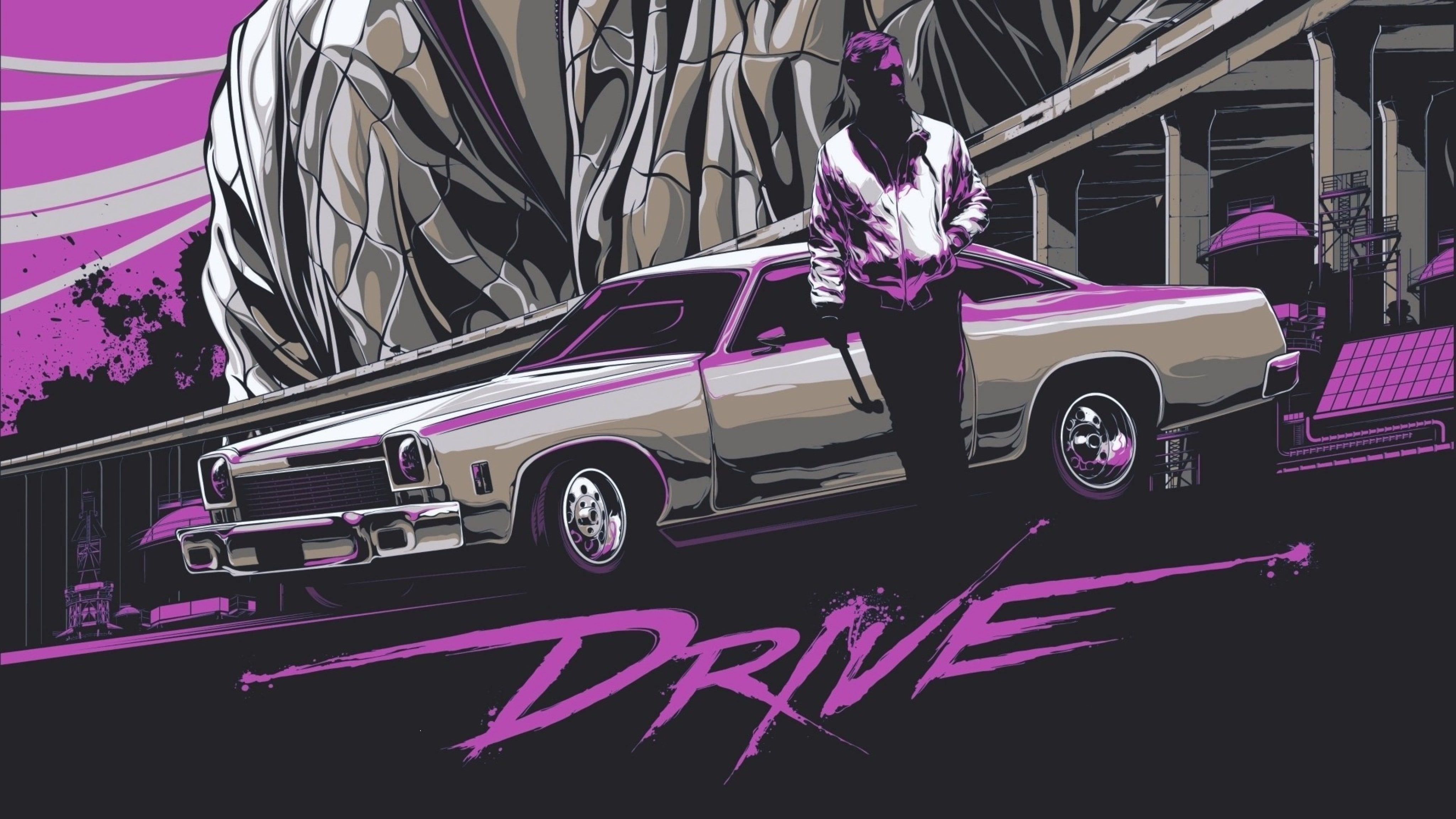Voiture Ryan Gosling Drive - HD Wallpaper 