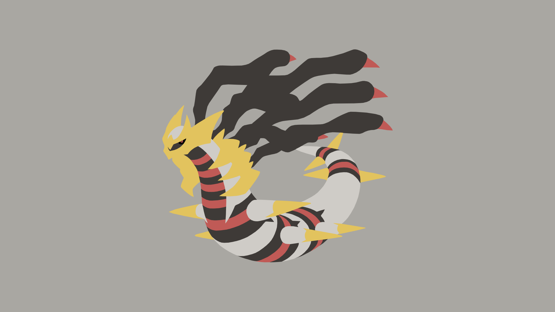 Minimalist Pokemon Giratina - HD Wallpaper 