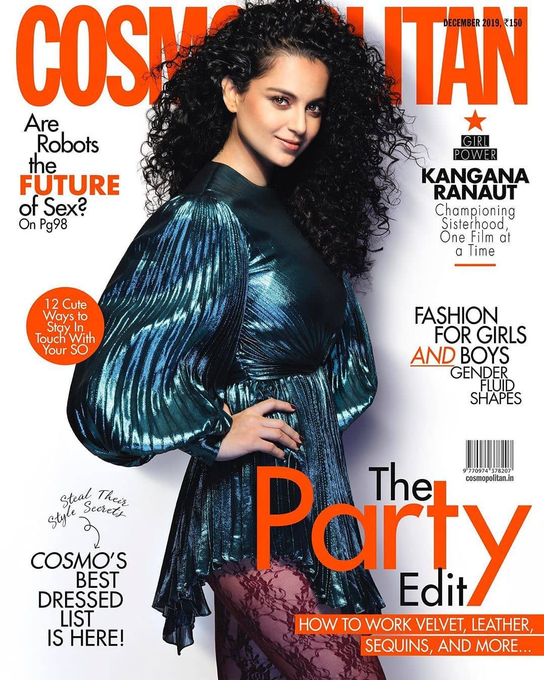 Kangana Ranaut Regram Say Hello To Cosmo S December - HD Wallpaper 