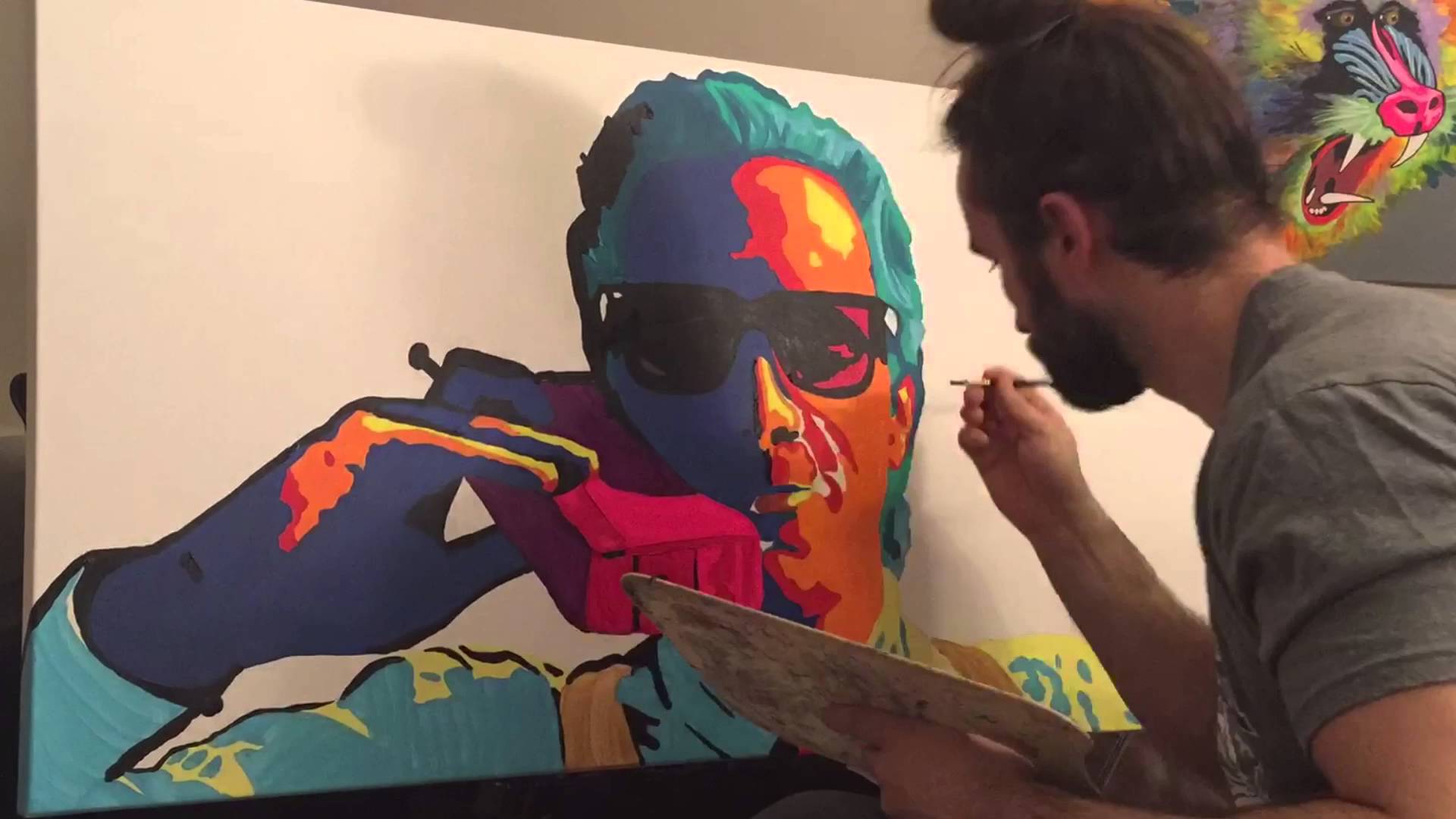 American Psycho - Patrick Bateman Painting - HD Wallpaper 