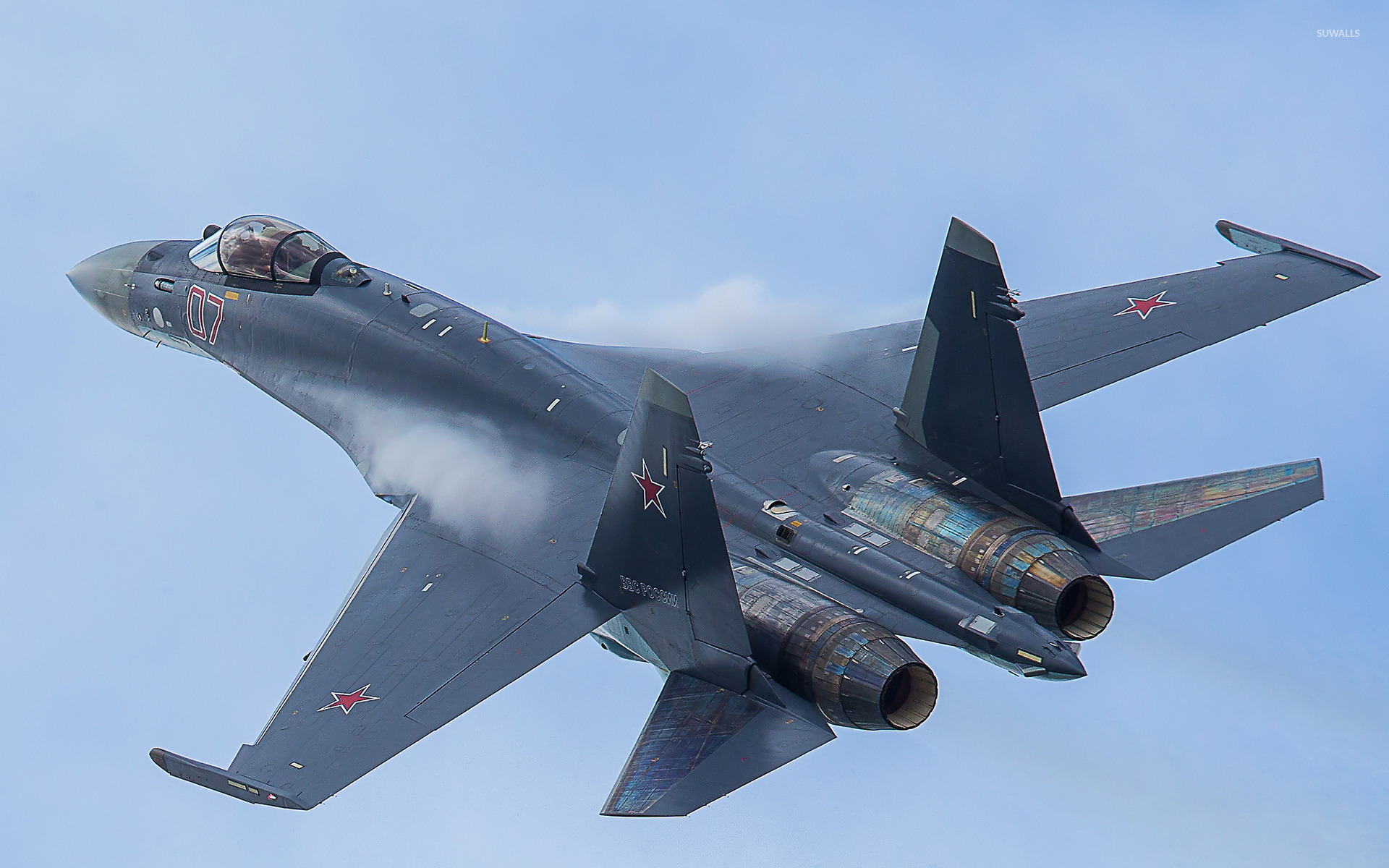 Su 35 F 22 - HD Wallpaper 