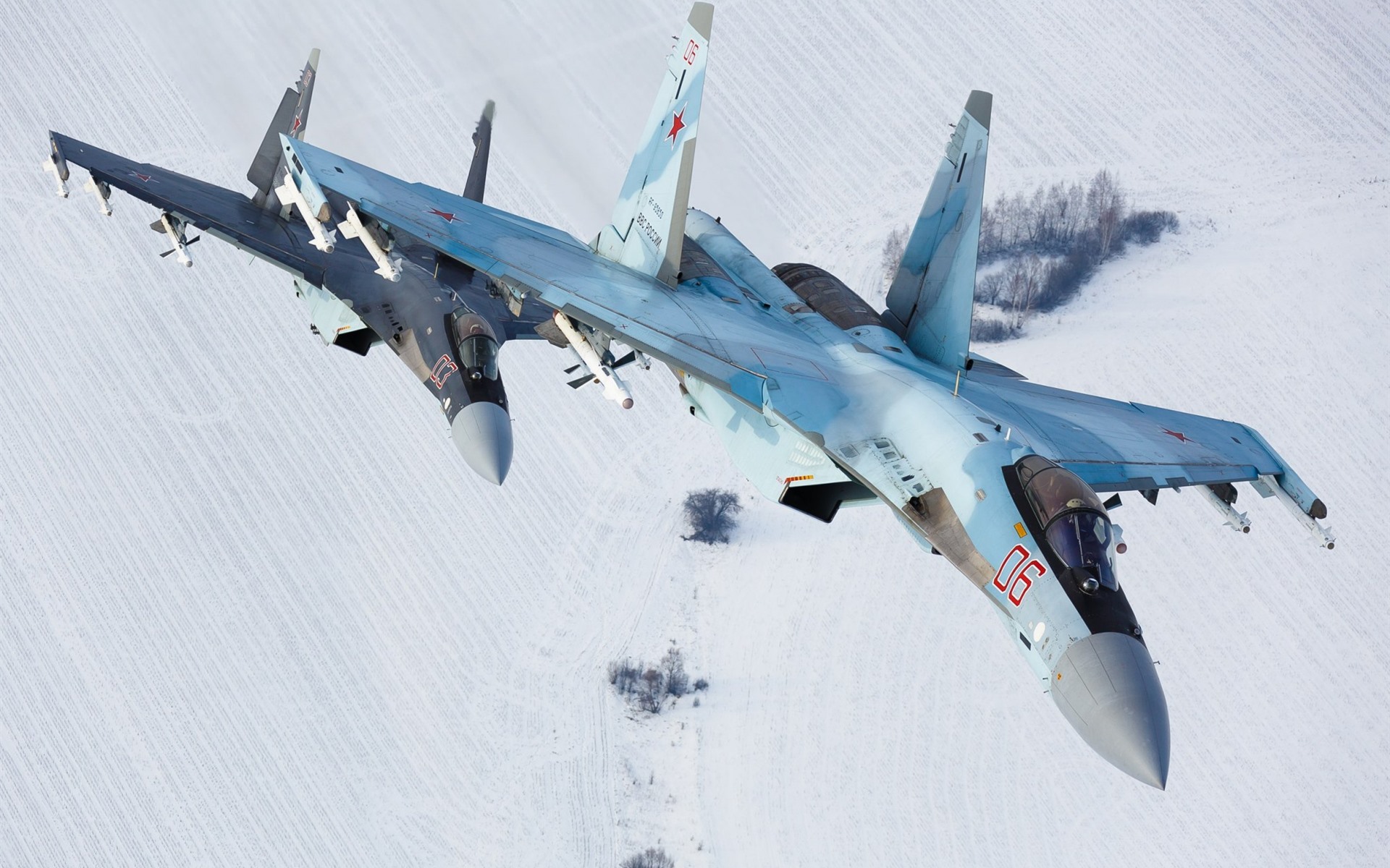 Wallpaper Sukhoi Su-35s Fighter Flight, Snow, Winter - Su 35s - HD Wallpaper 