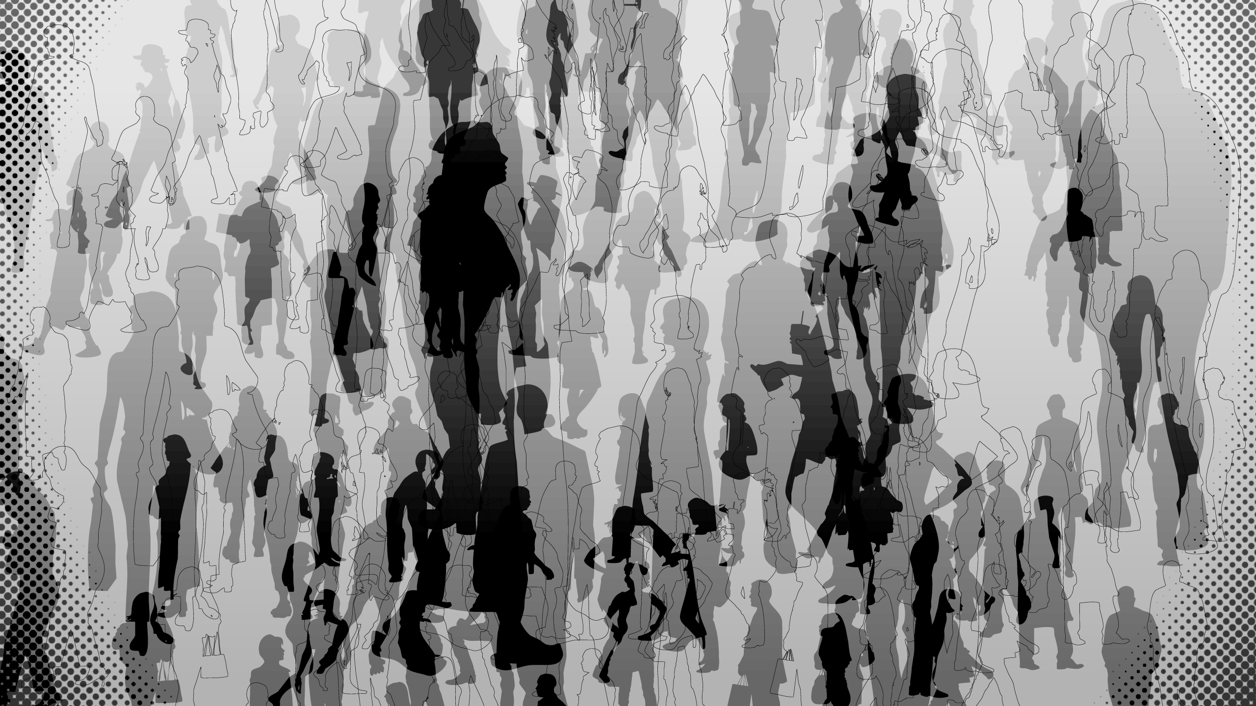 Black And White People - HD Wallpaper 