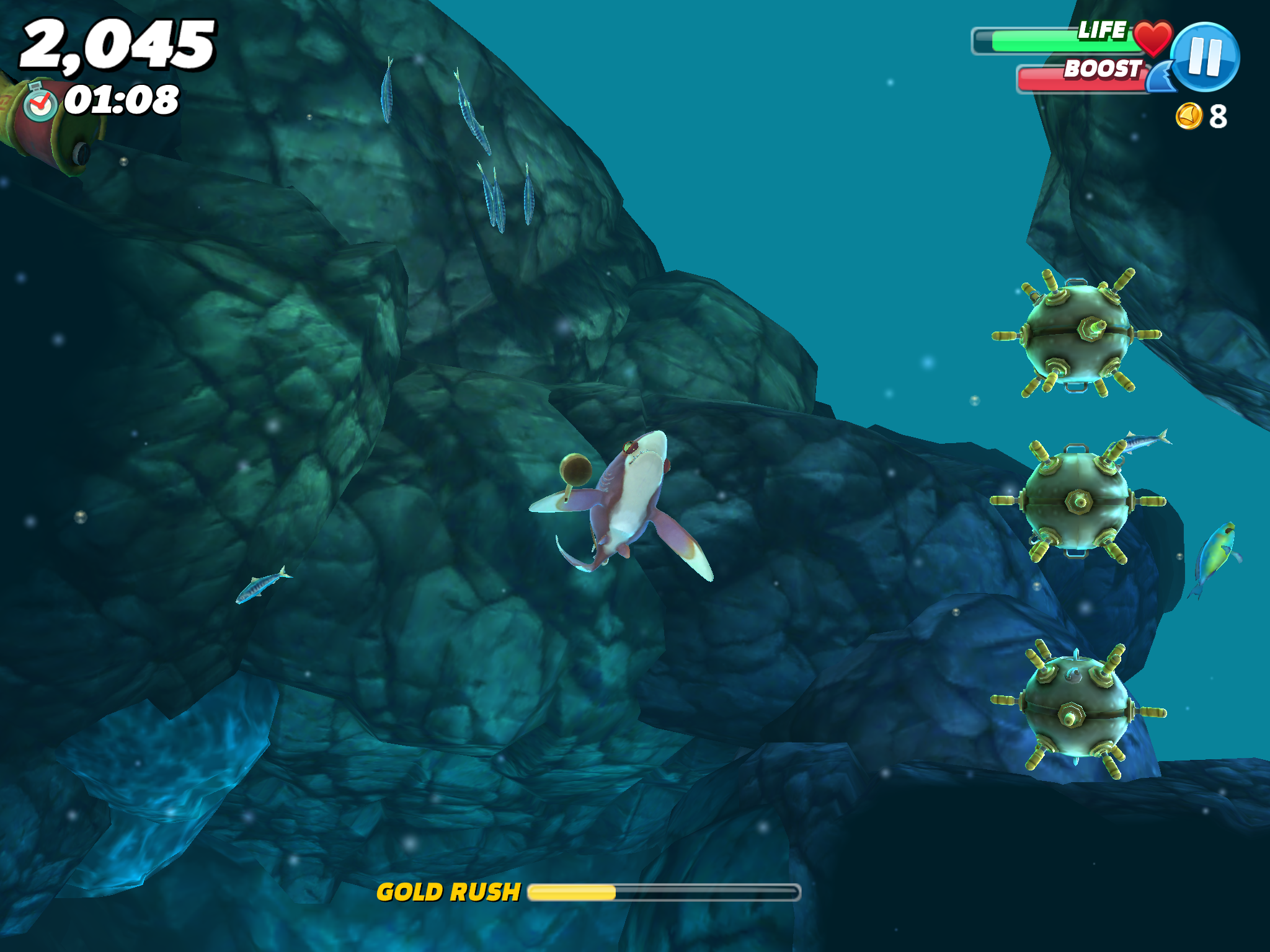 Hungry Shark World Mine - HD Wallpaper 