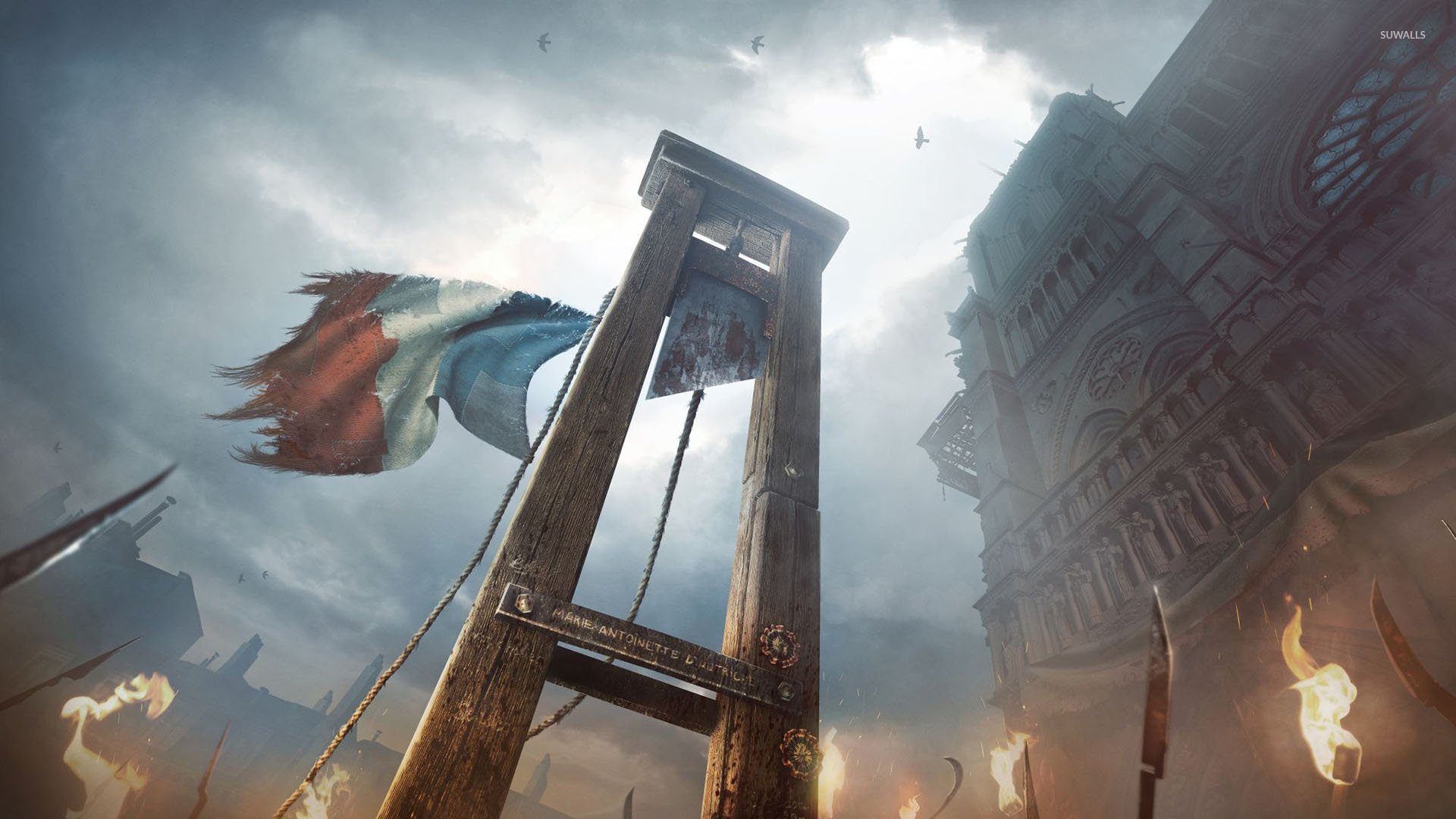 French Revolution Guillotine Art - HD Wallpaper 