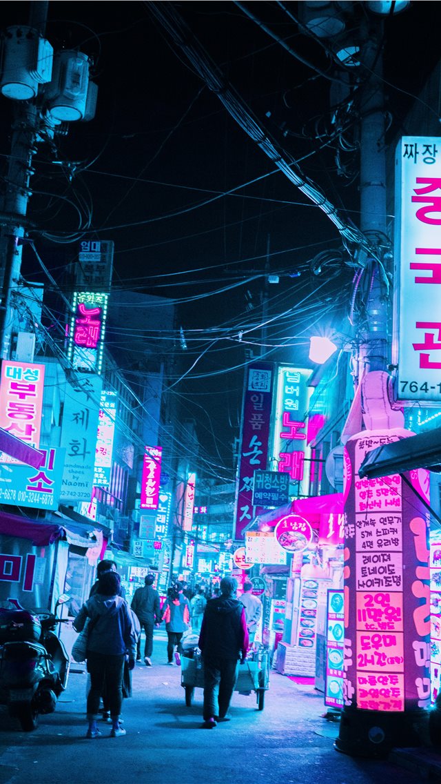 Seoul Iphone Wallpaper - Cyberpunk Wallpapers Iphone Se - HD Wallpaper 