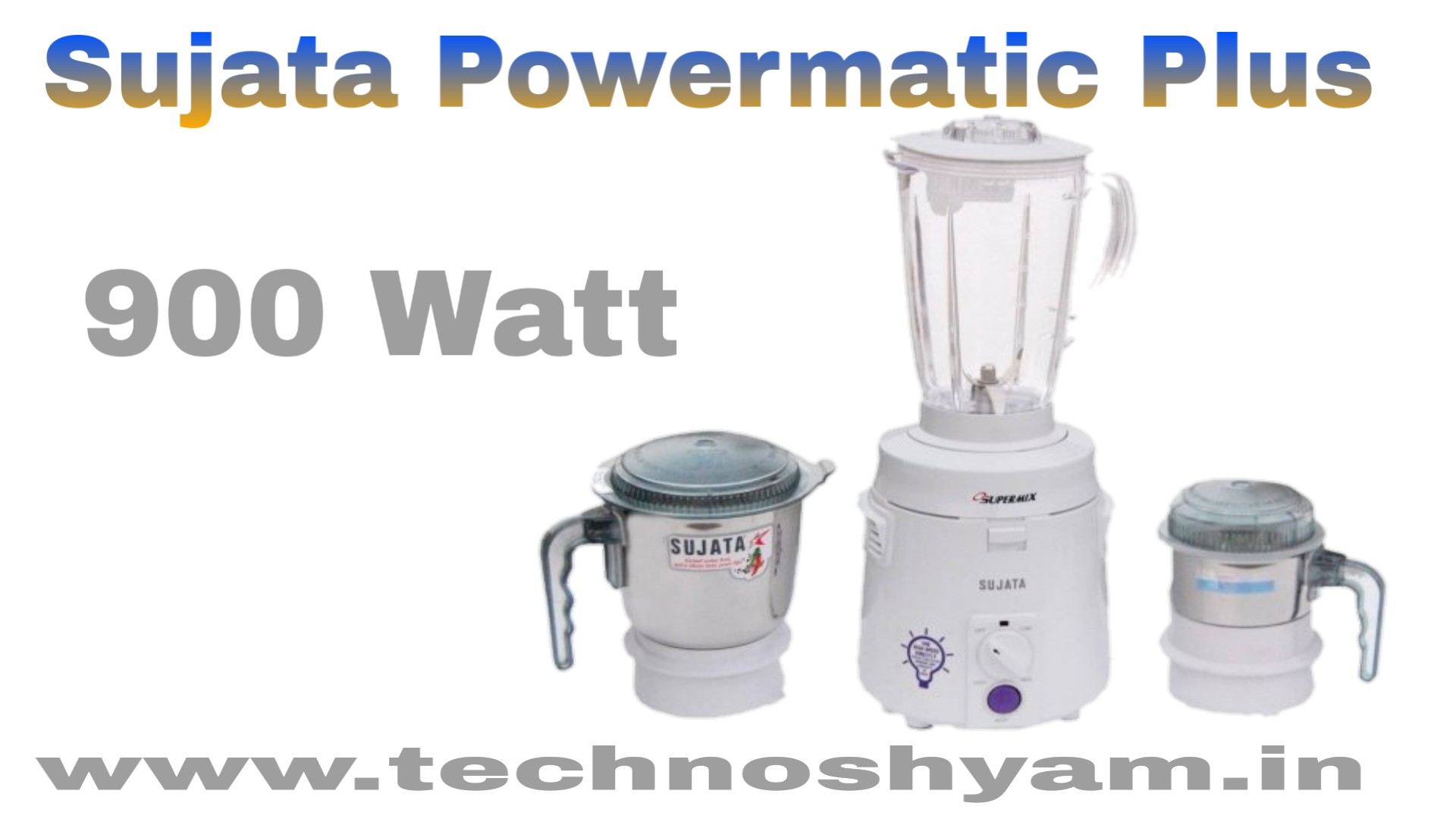 Sujata Powermatic Plus 900 Watt Juicer Mixer Grinder - Blender - HD Wallpaper 