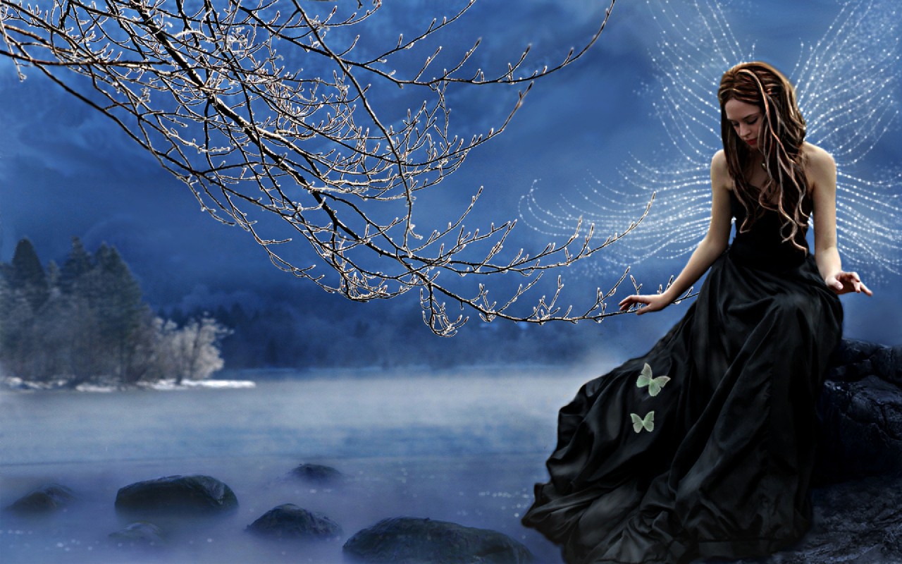 Black Seduction Wallpapers - Water Fairy - 1280x800 Wallpaper - teahub.io