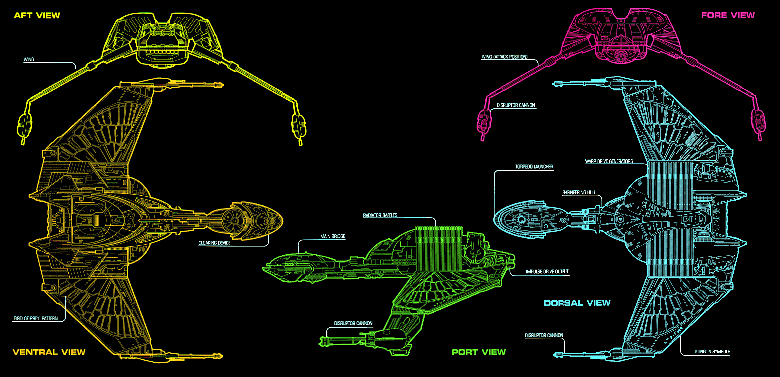Bop-specs2 - Romulan Klingon Bird Of Prey - HD Wallpaper 