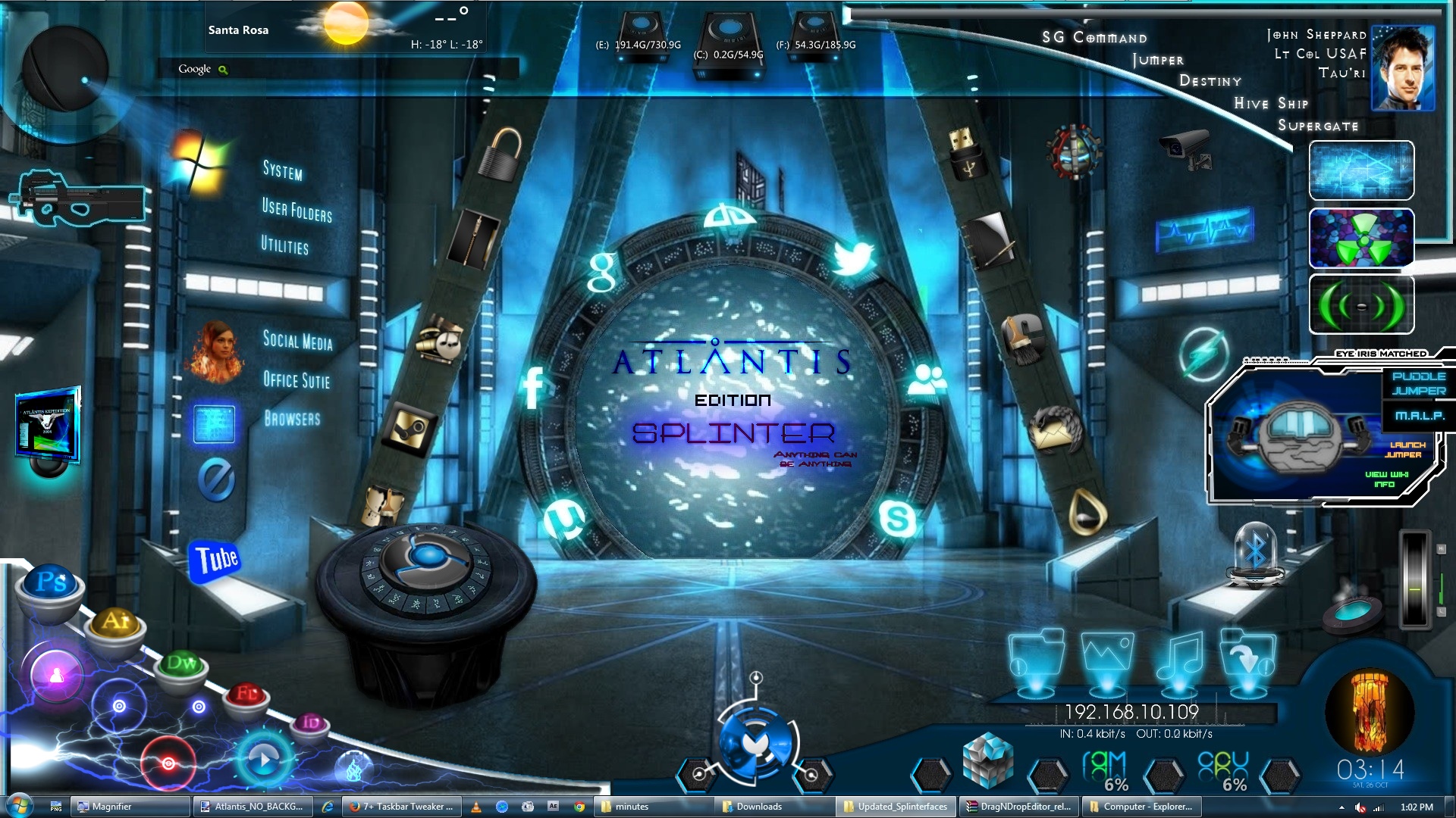 Atlantis Edition Splinter - Stargate Screensaver Windows 10 - HD Wallpaper 