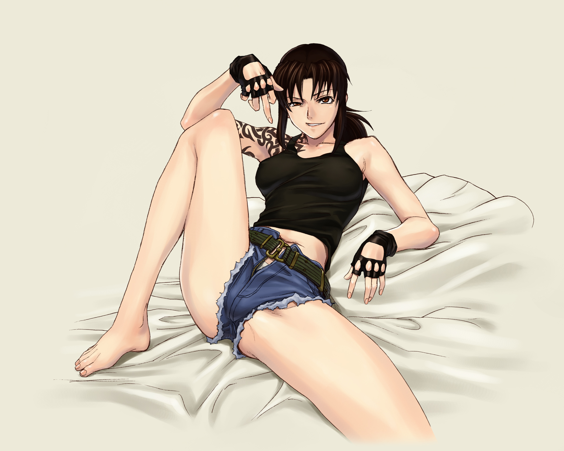 Azasuke Wind Black Lagoon Revy - Girl - HD Wallpaper 