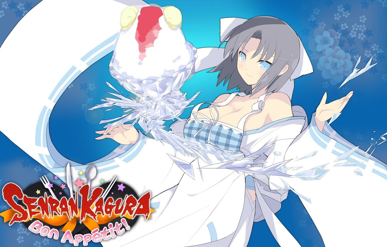 Photo Wallpaper Kawaii, Game, Big, Anime, Food, Pretty, - Transparent Yumi Senran Kagura Png - HD Wallpaper 