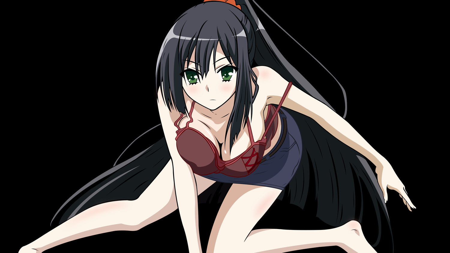 Black Hair Green Eyes Kore Wa Zombie Desu Ka Seraphim - Kore Wa Zombie Desu Ka - HD Wallpaper 