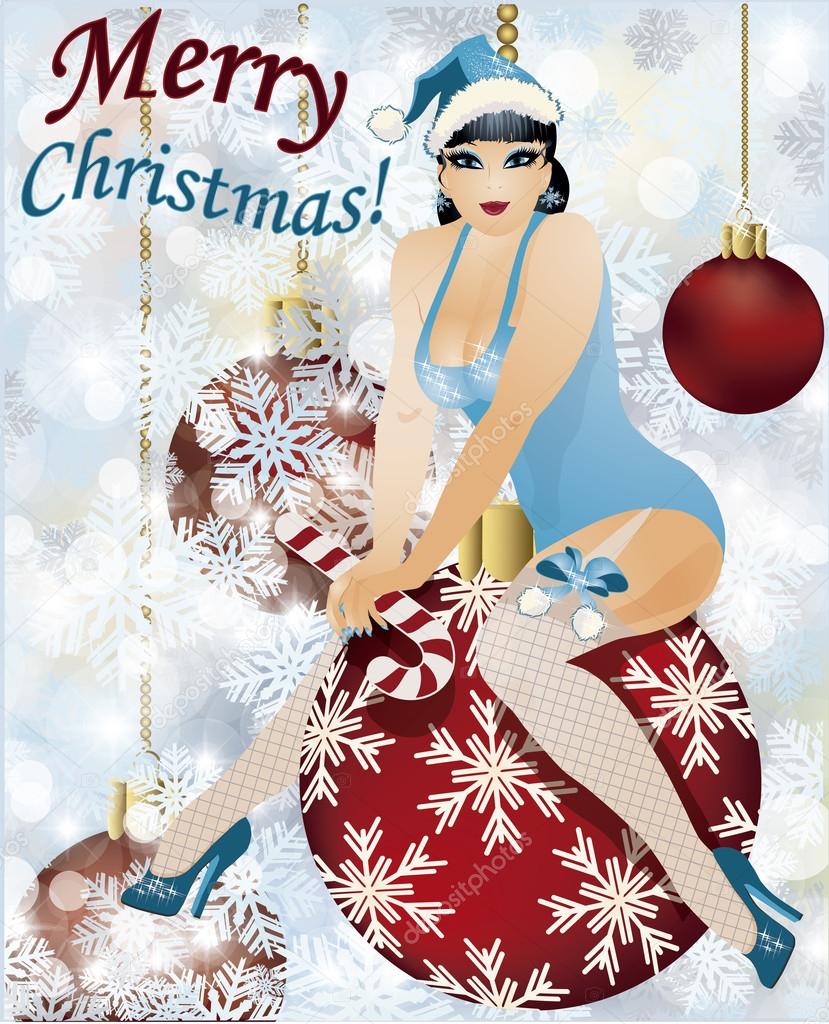 Merry Christmas Santa Girl - HD Wallpaper 