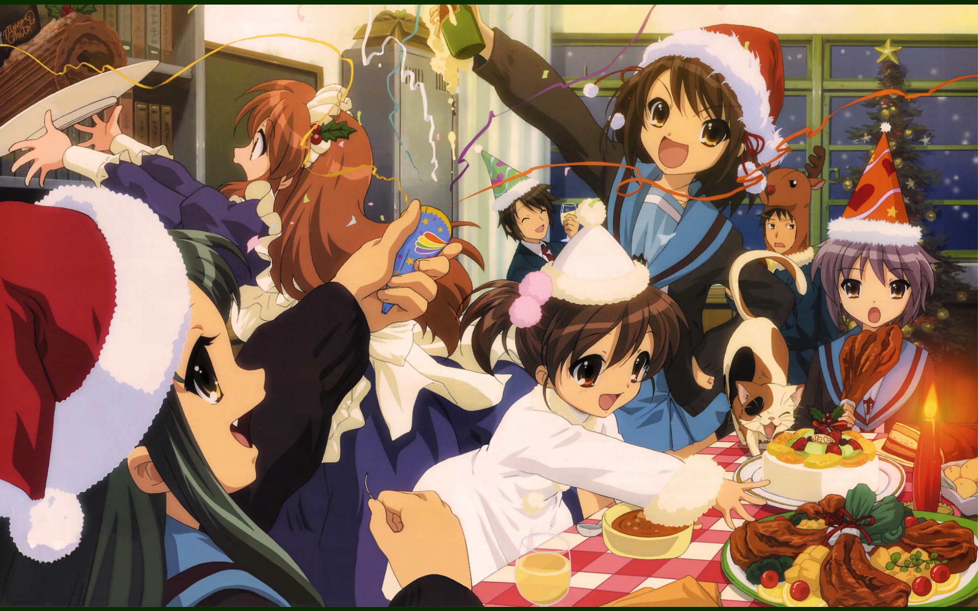 Melancholy Of Haruhi Suzumiya Christmas - HD Wallpaper 
