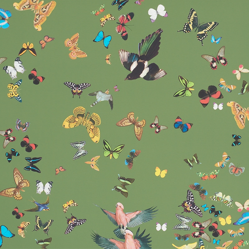 5010860 Queen S Flight, Green By Schumacher Wa - Schumacher Queen's Flight - HD Wallpaper 