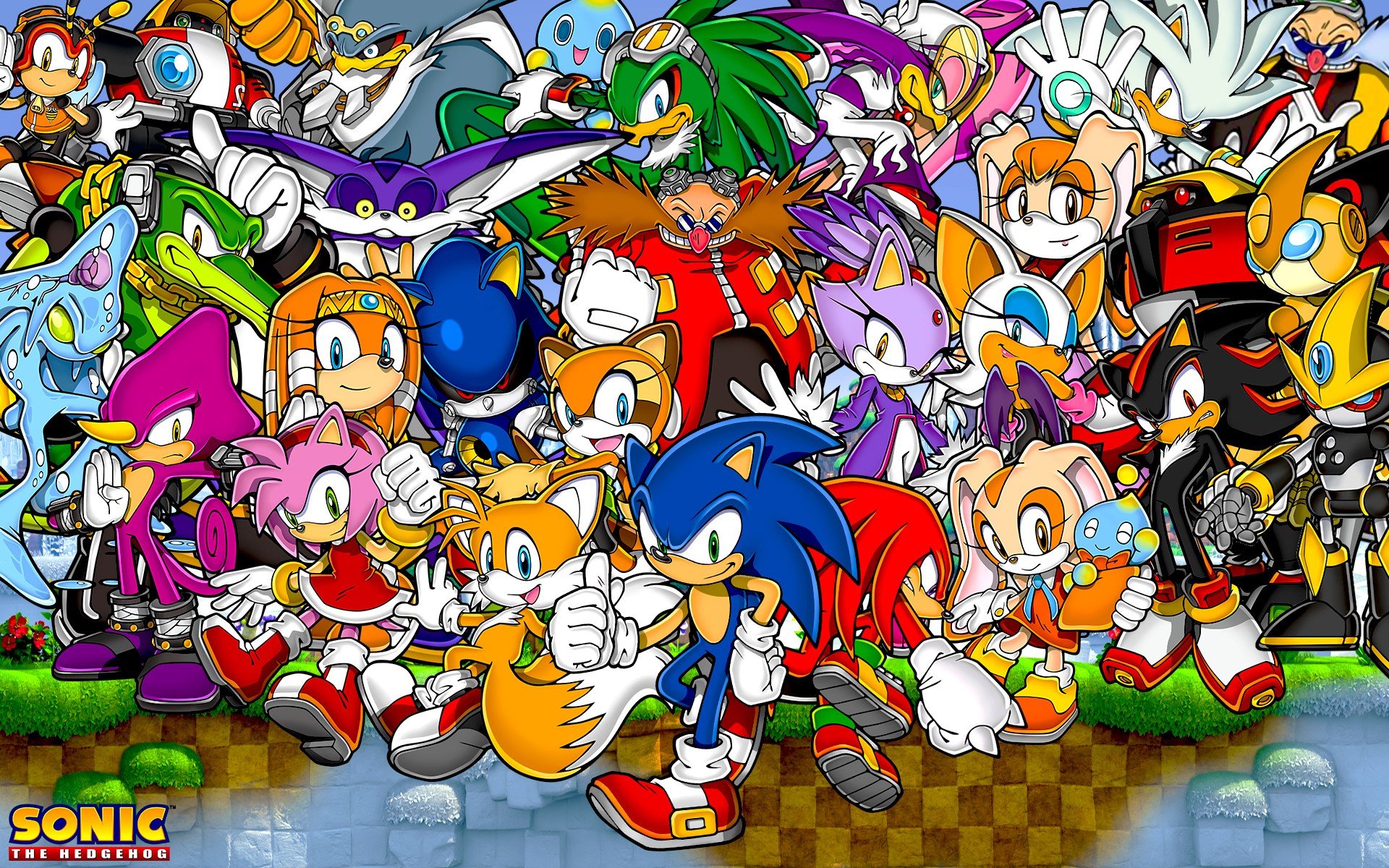 All The Characters In Sonic The Hedgehog - HD Wallpaper 