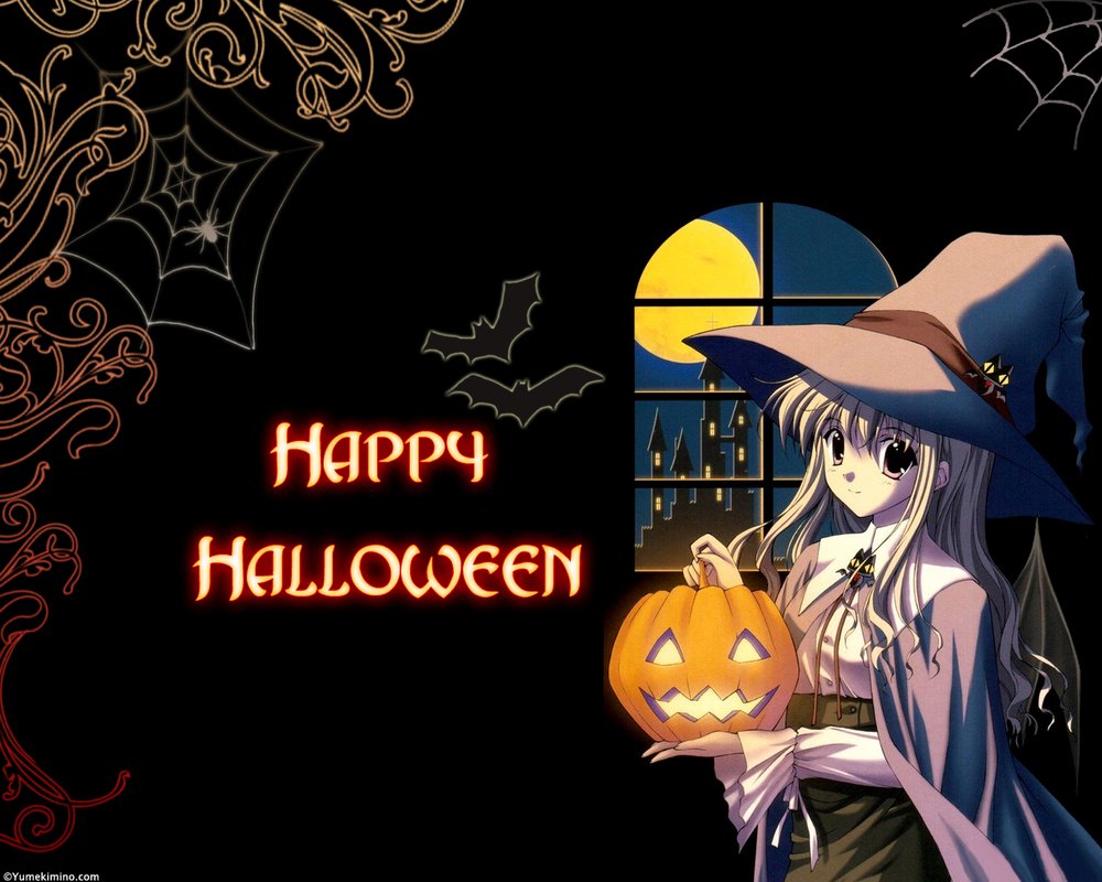 Happy Halloween Anime Background - HD Wallpaper 