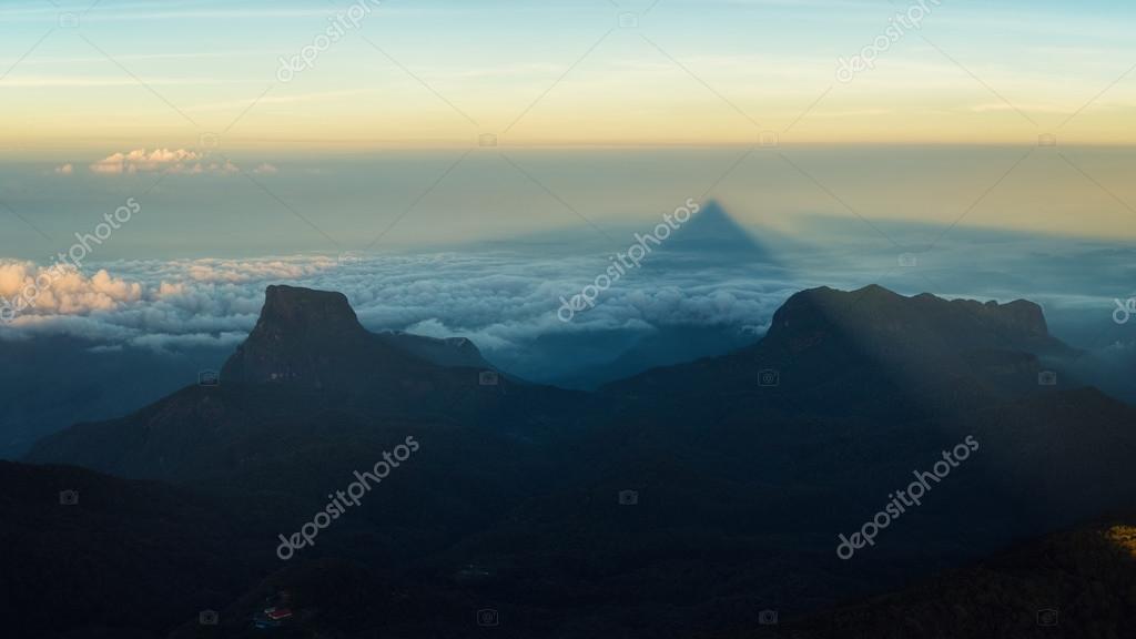 Adam's Peak Shadow Sri Lanka - HD Wallpaper 