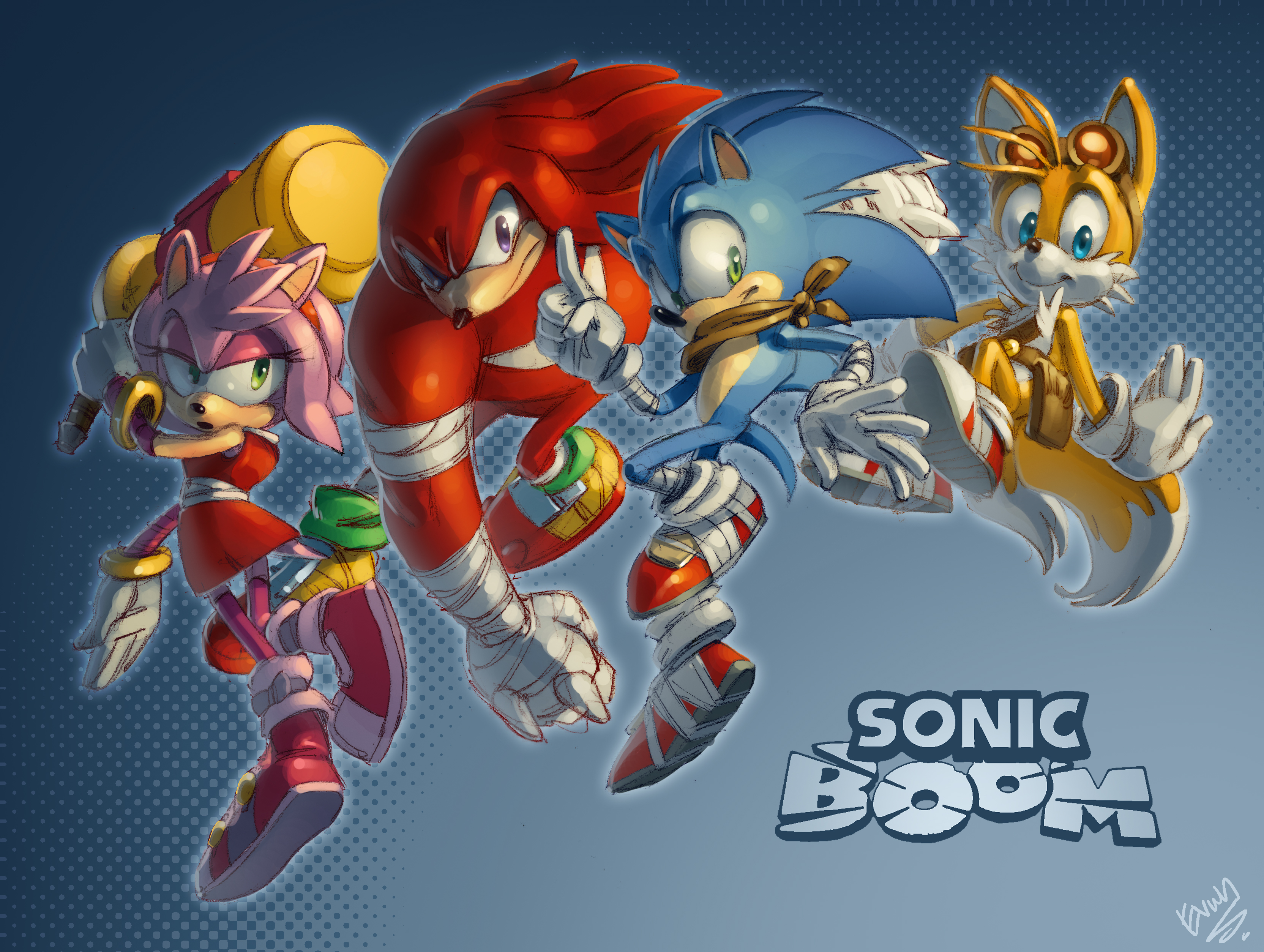 Boom Sonic The Hedgehog Art - HD Wallpaper 
