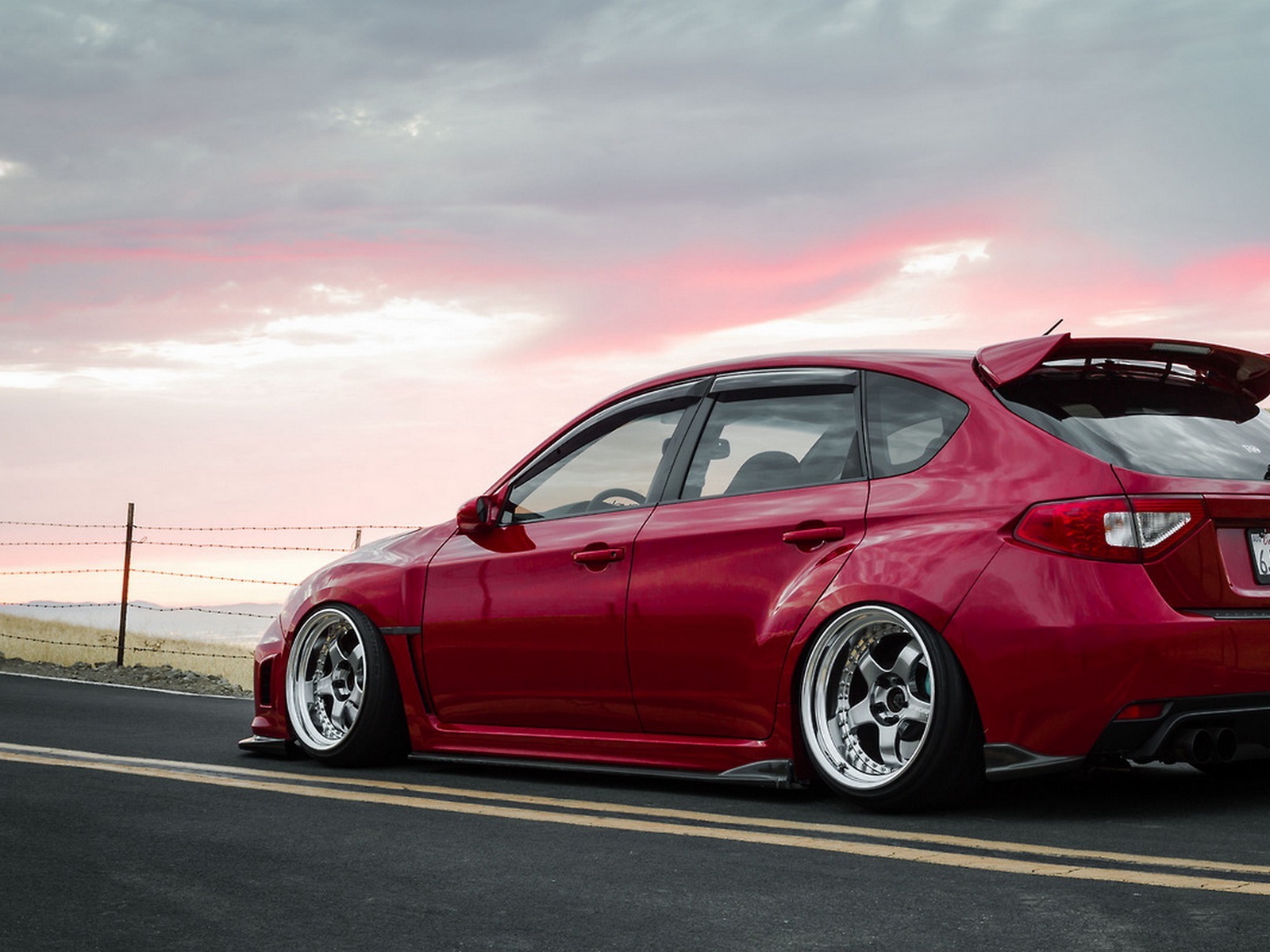 Wallpaper Subaru, Impreza, Wrx, Sti, Tuning, Jdm, Red - Subaru Impreza Hatchback Tuning - HD Wallpaper 