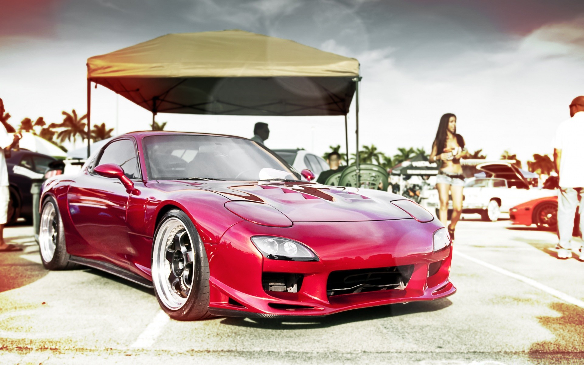 Cars Car Vehicle Drive Transportation System Fast Convertible - Mazda Rx7 Fd3s - HD Wallpaper 