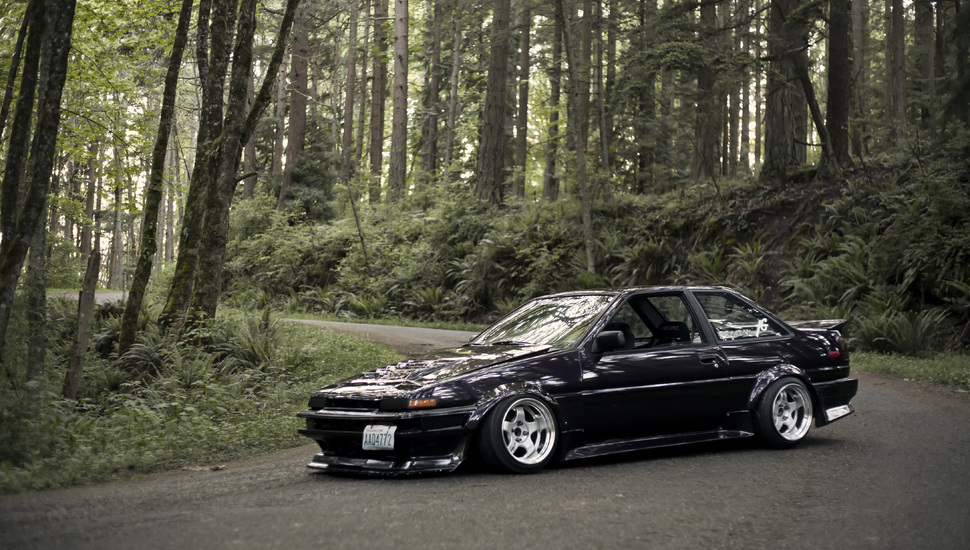 Corolla, Corolla, Toyota, Black, Black, Forest, Toyota, - Toyota Ae 86 - HD Wallpaper 