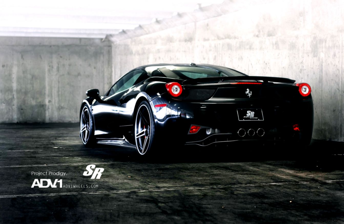 Ferrari 458 Italia Black Ferrari 458 Iphone Wallpaper - Black Ferrari Iphone 7 - HD Wallpaper 