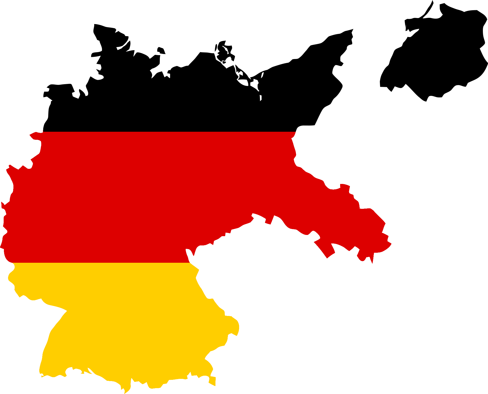Germany Map With Flag - HD Wallpaper 