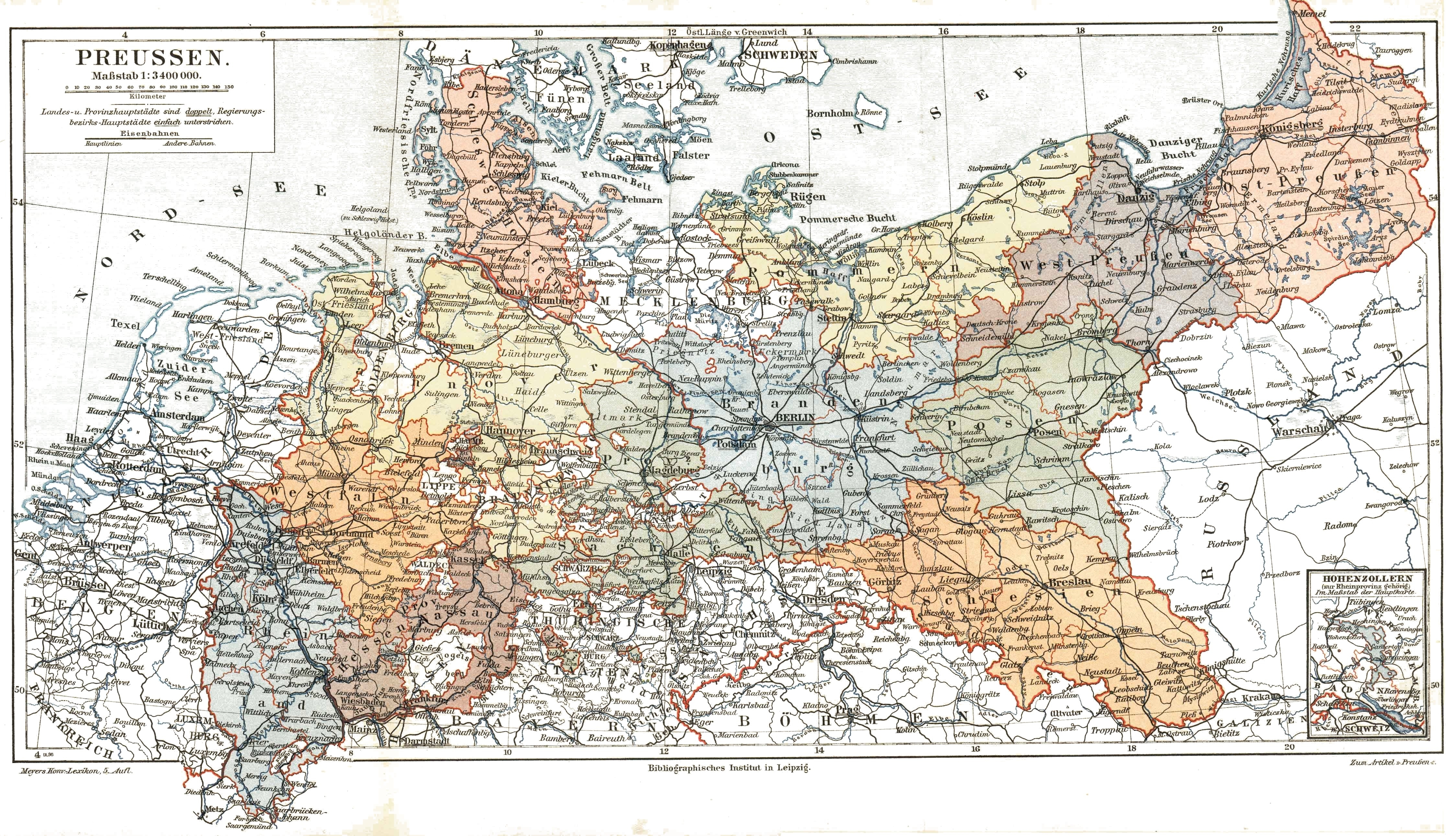 Prussia Political Map Before 1905 Hey Does Anyone Have - 1900 Map Of Prussia - HD Wallpaper 