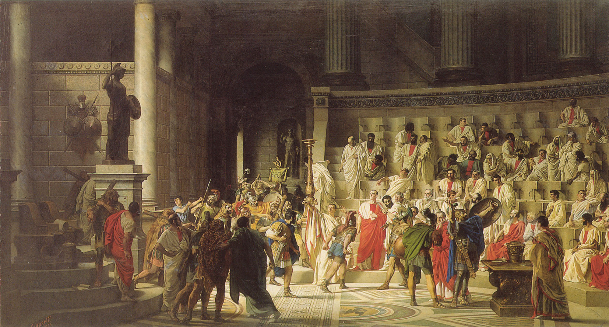 The Last Senate Of Julius Caesar - Julius Caesar In The Senate - HD Wallpaper 