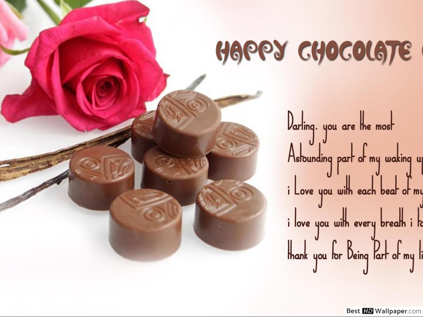 Chocolate Day With Quotes - HD Wallpaper 