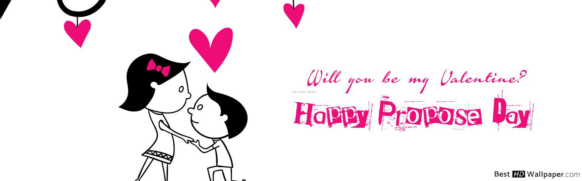 Cute Happy Propose Day - HD Wallpaper 