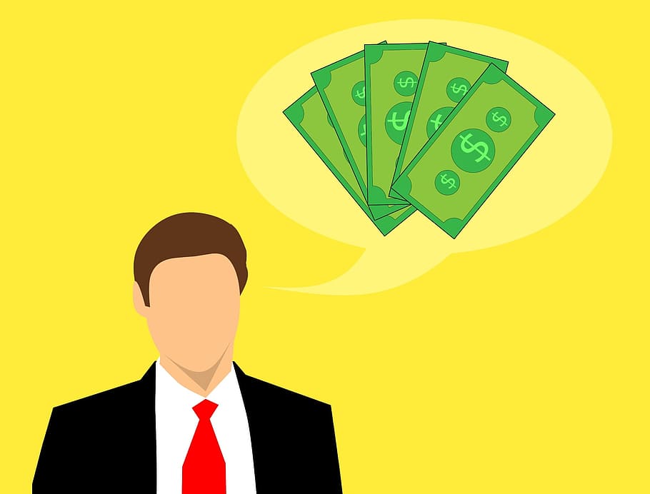 Businessman Thinking About Money - Person Thinking About Money - HD Wallpaper 