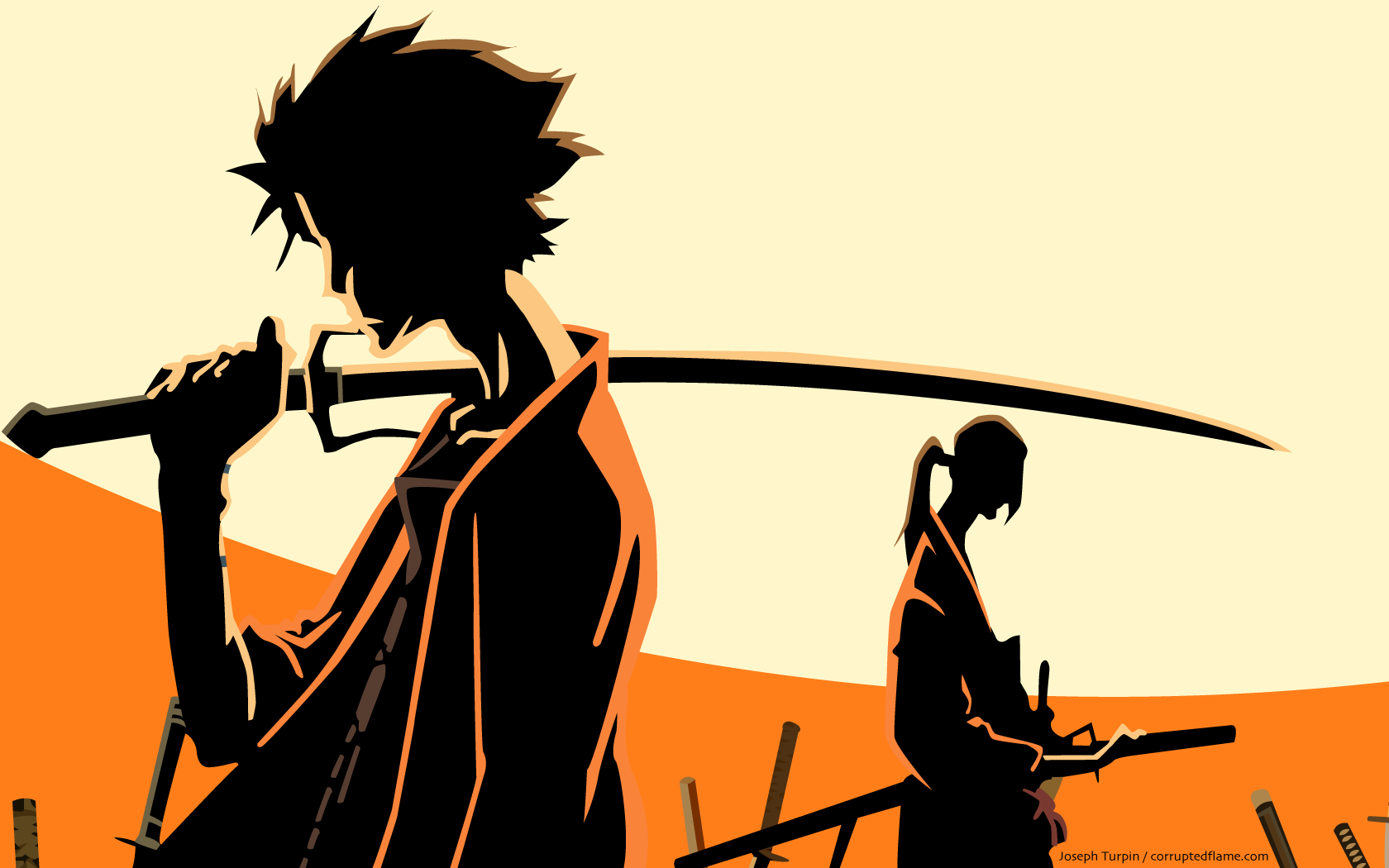 Samurai Champloo Jin And Mugen - HD Wallpaper 