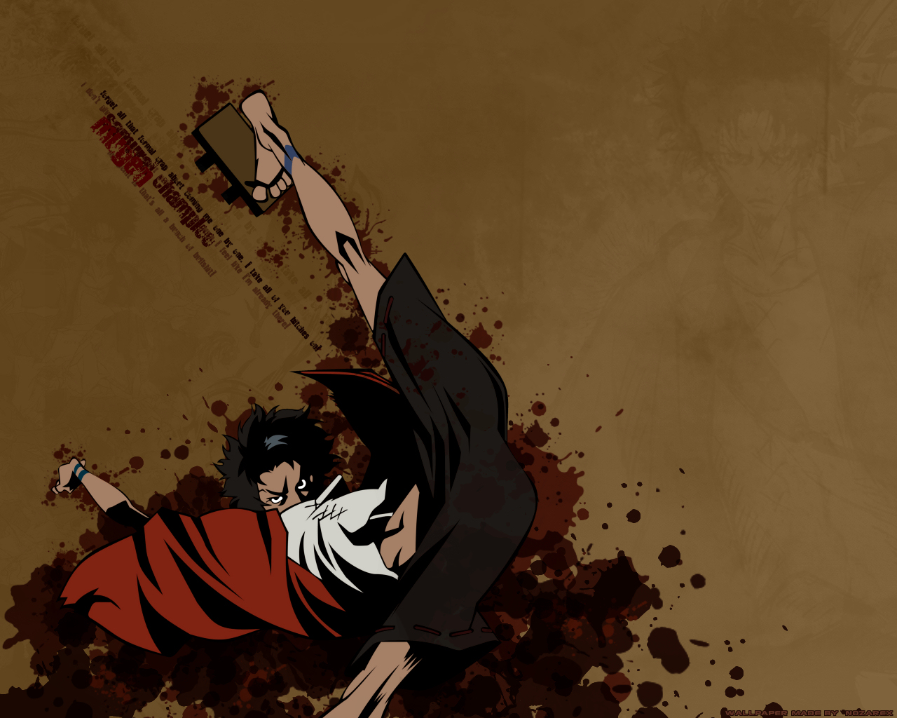 Samurai Champloo, Mugen Wallpaper 
	style Width - Samurai Champloo Mugen Bloody - HD Wallpaper 