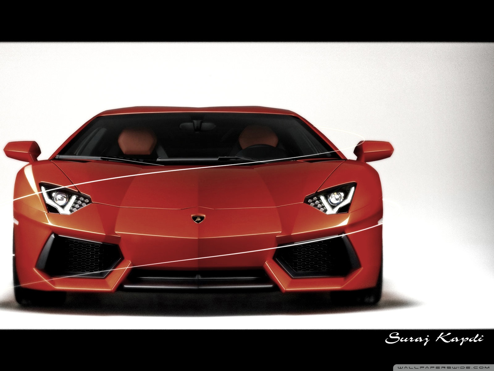 Lamborghini Aventador Front View - HD Wallpaper 