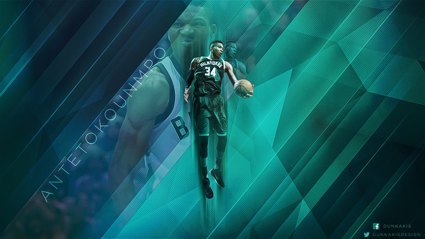 Giannis Antetokounmpo Bucks-2017 Nba Poster Wallpapers2017 - Antetokounmpo Fondos De Pantalla - HD Wallpaper 