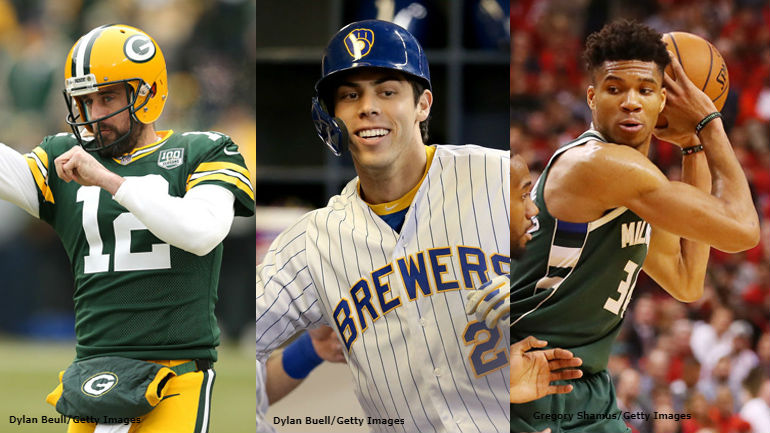 Aaron Rodgers Yelich Giannis - HD Wallpaper 