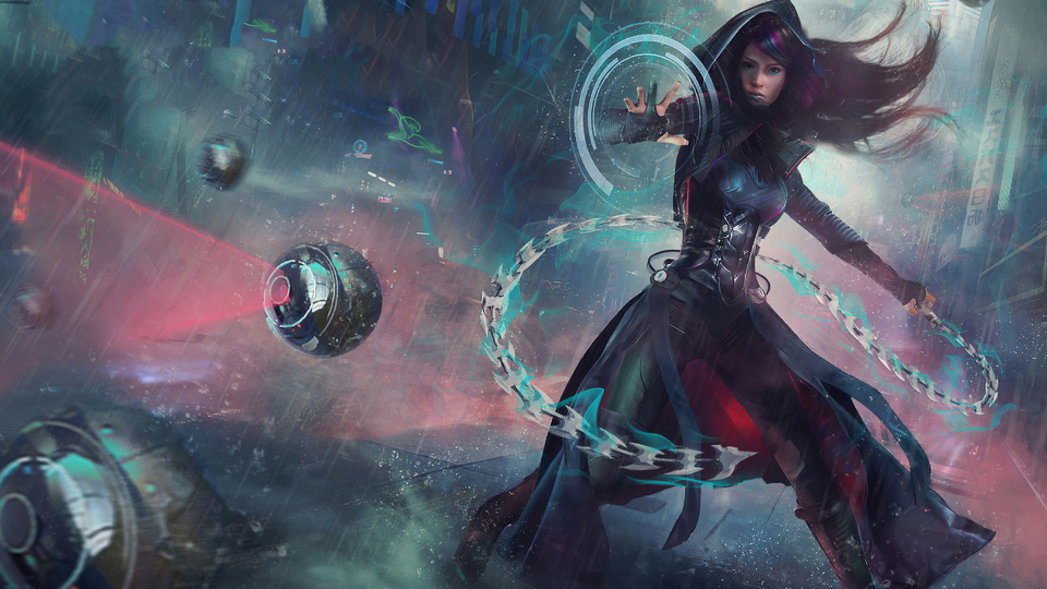 Futuristic Cyberpunk Female Art - HD Wallpaper 