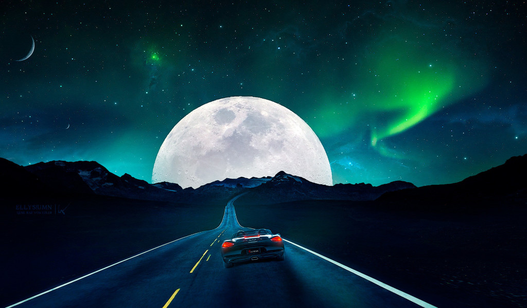 Road To The Moon - HD Wallpaper 