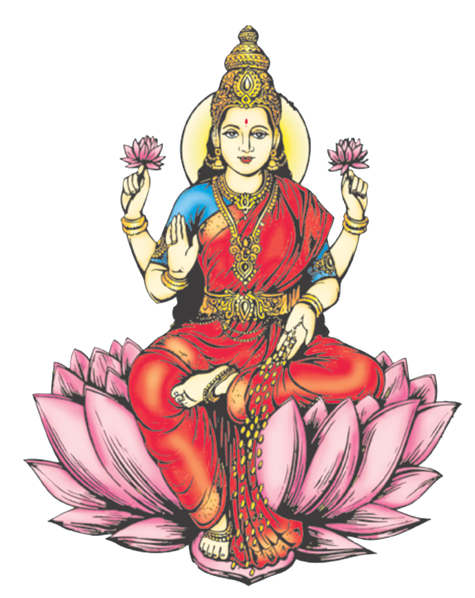 Lakshmi Free Hd Png - Drawing Of Goddess Laxmi - HD Wallpaper 