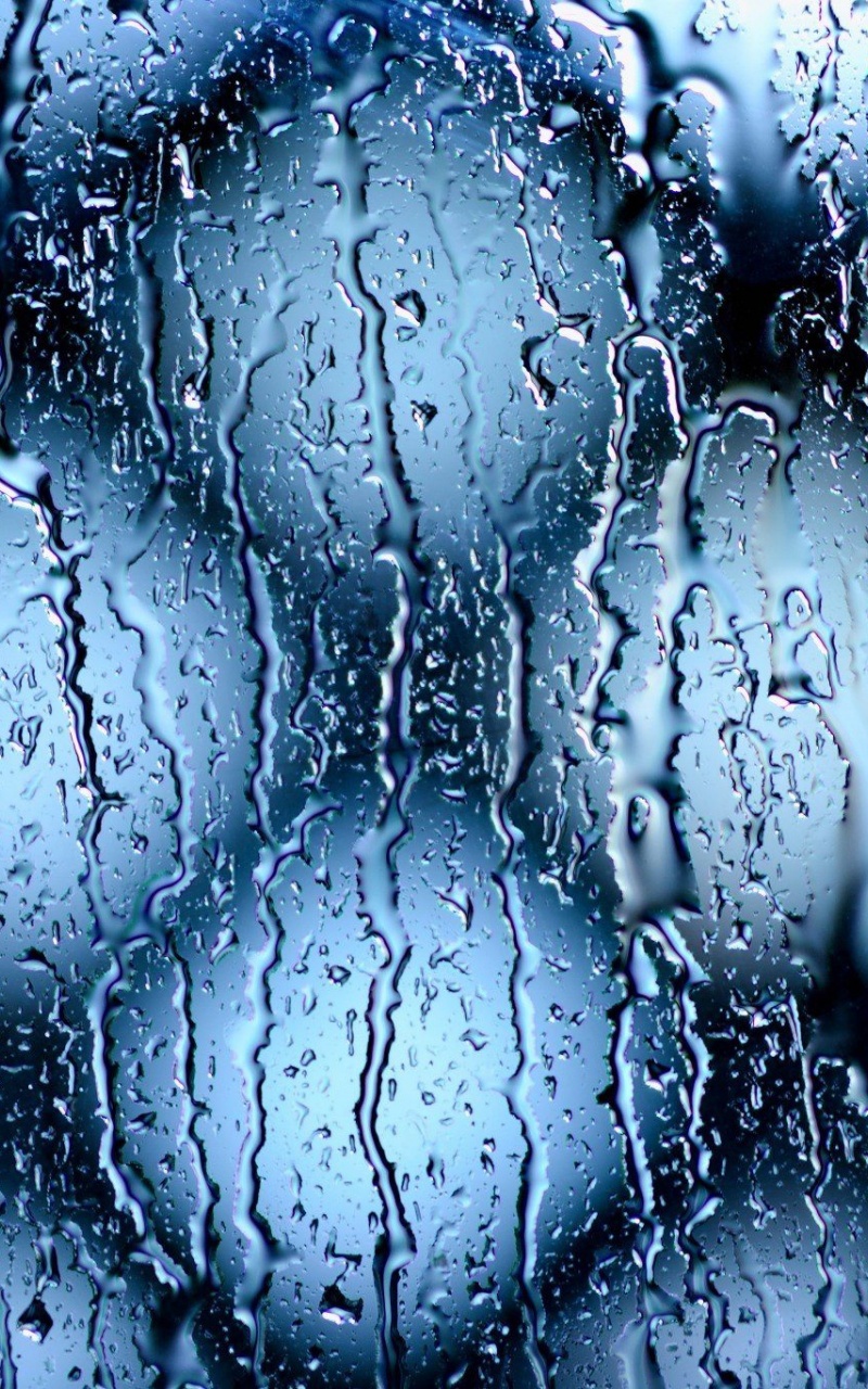 Download Wallpaper Trees, Mountains, Fog, Clouds - Drops Of Water Glass Iphone - HD Wallpaper 