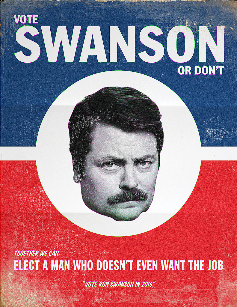 Vote Ron Swanson - Vote For Ron Swanson - HD Wallpaper 